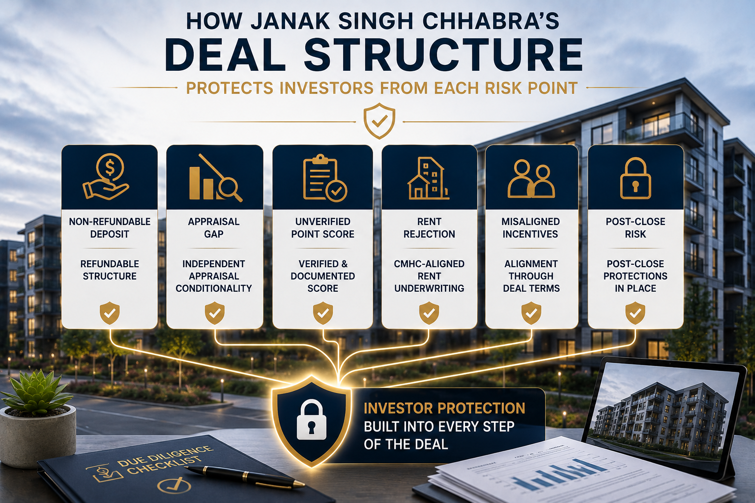 How Does Janak Singh Chhabra's Deal Structure Protect Investors From Each of These Risk Points