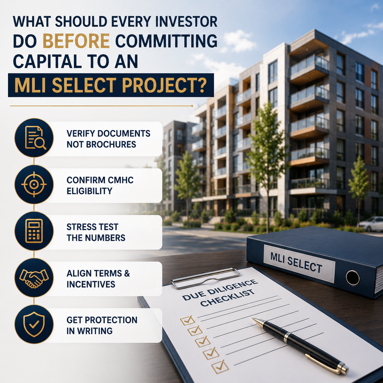 What Should Every Investor Do Before Committing Capital to an MLI Select Project