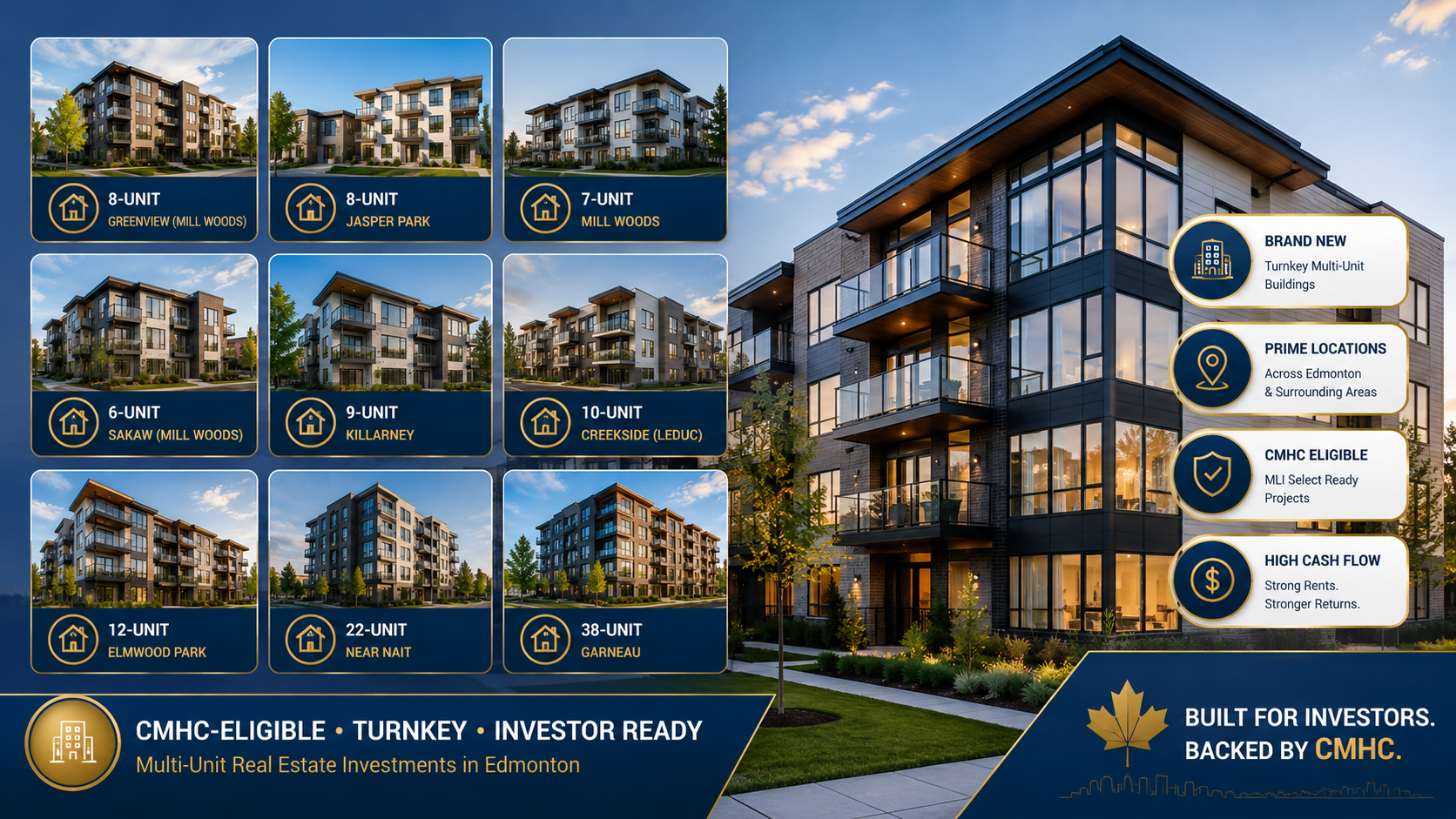 Current CMHC commercial real estate projects in the Edmonton region